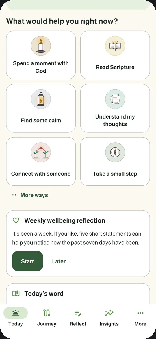 What would help you right now? Six gentle choices