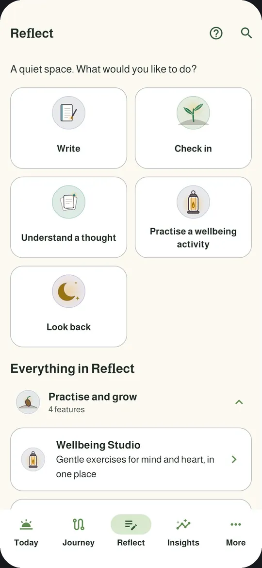 Reflect: a quiet personal space