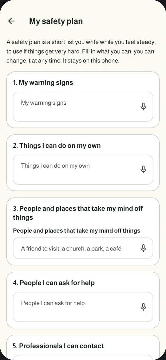 My safety plan